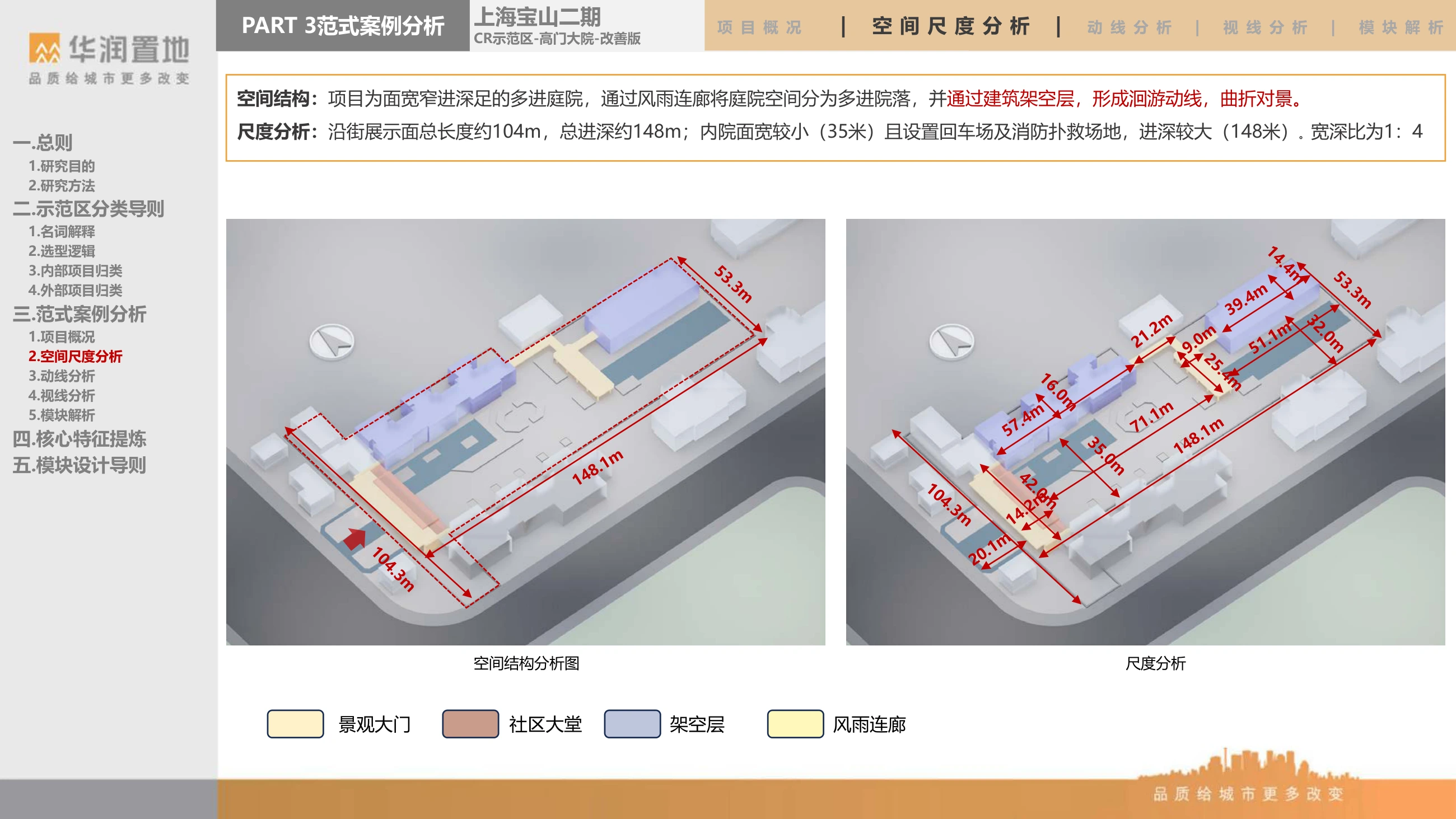 狭长场地的空间组织