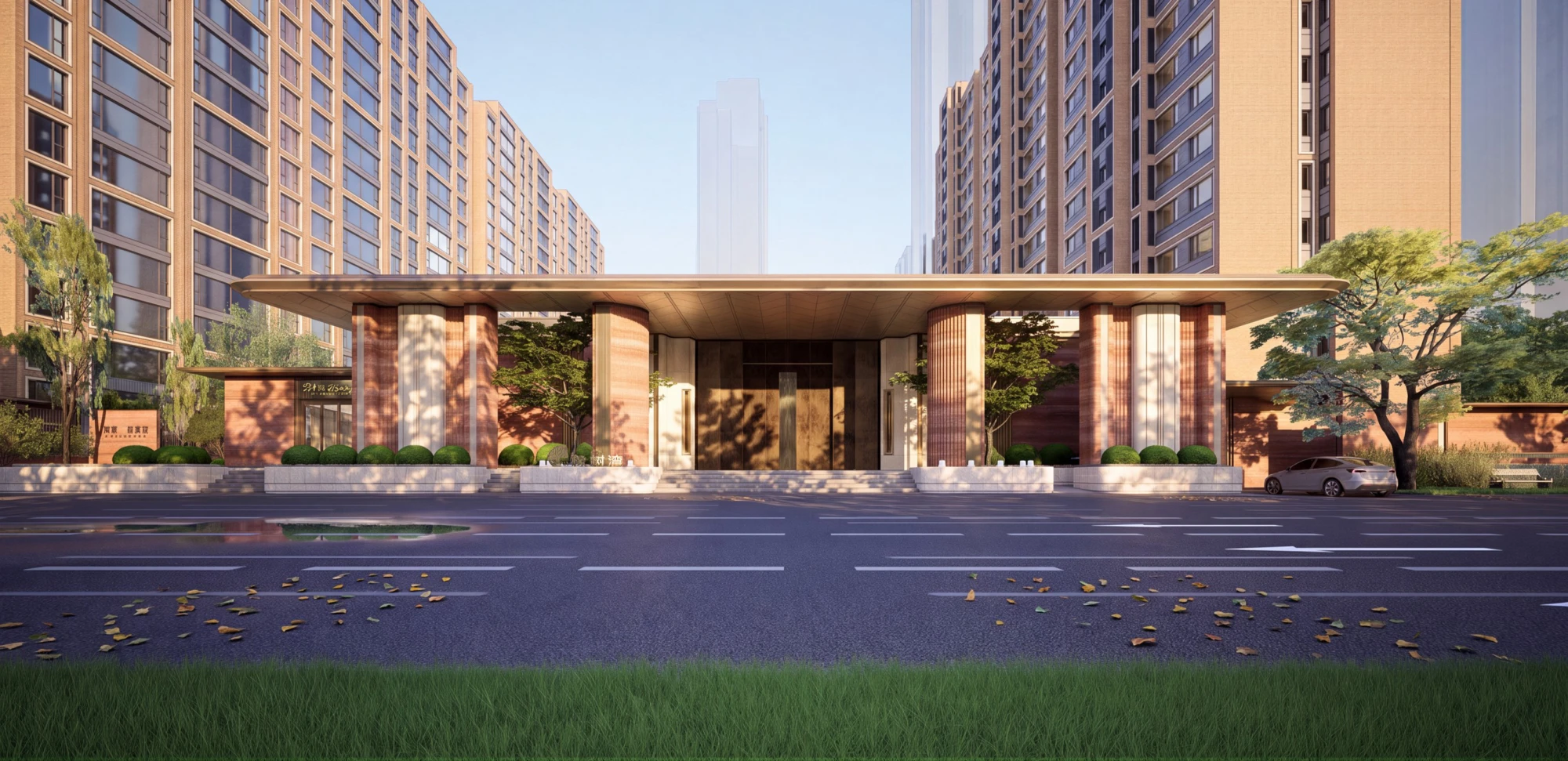 唐山橡树湾示范区入口效果图