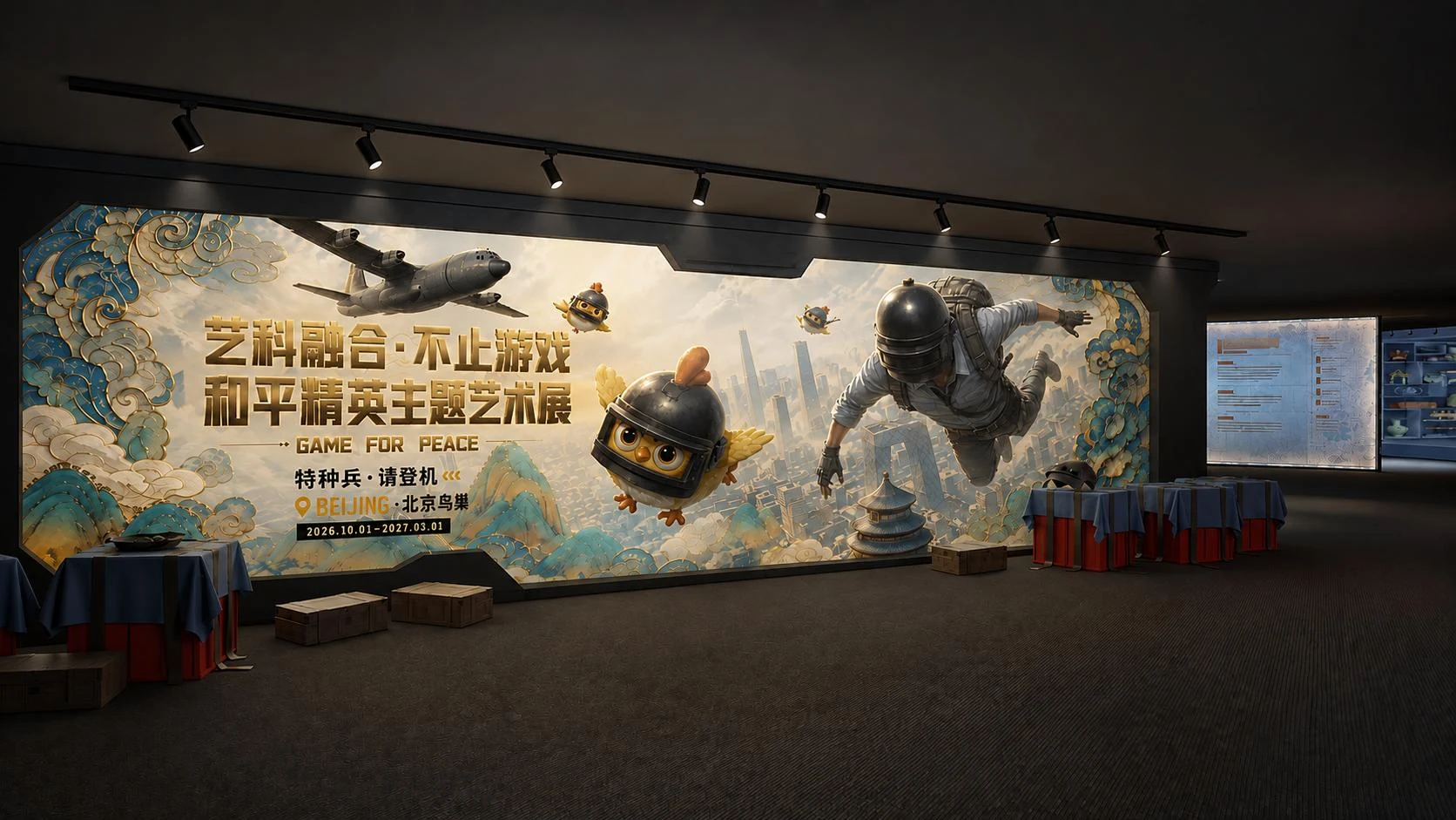 主视觉与联名展览界面